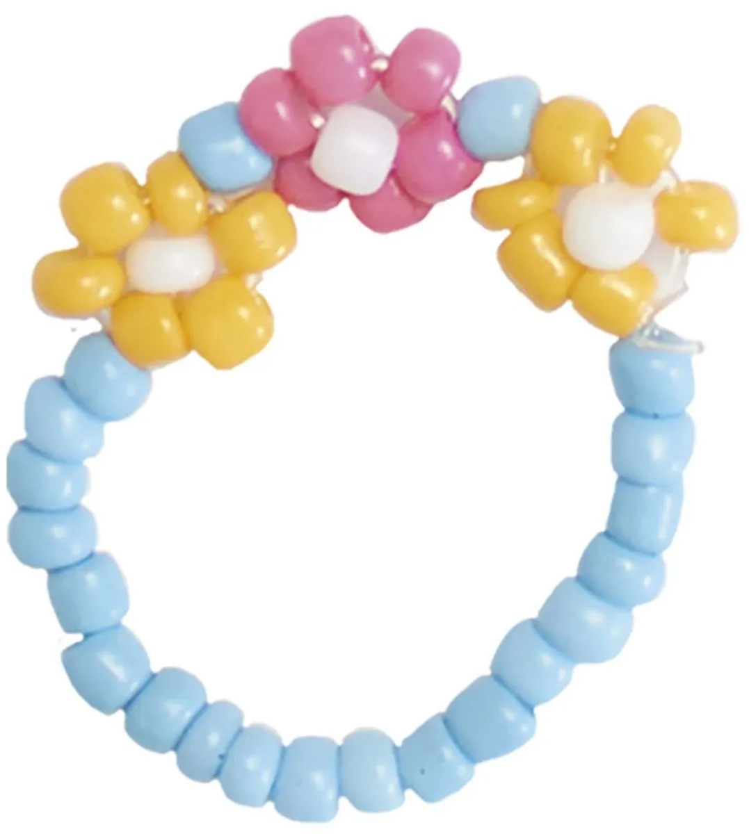 Janod Bloemenkralen Knutselset - 6 Bloemen - 3 Armbanden/2 Kettingen/1 Ring - Multi