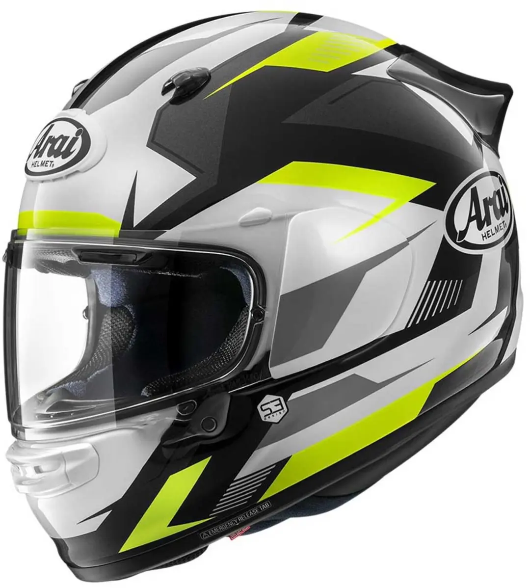 Arai Quantic Supra Integraalhelm - Maat L - Geel/Zwart/Wit