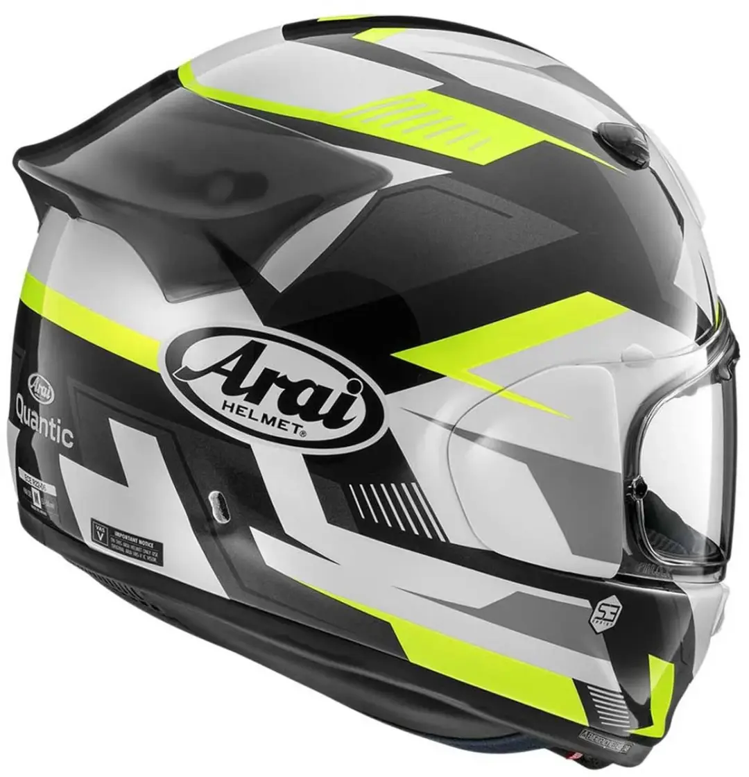 Arai Quantic Supra Integraalhelm - Maat L - Geel/Zwart/Wit