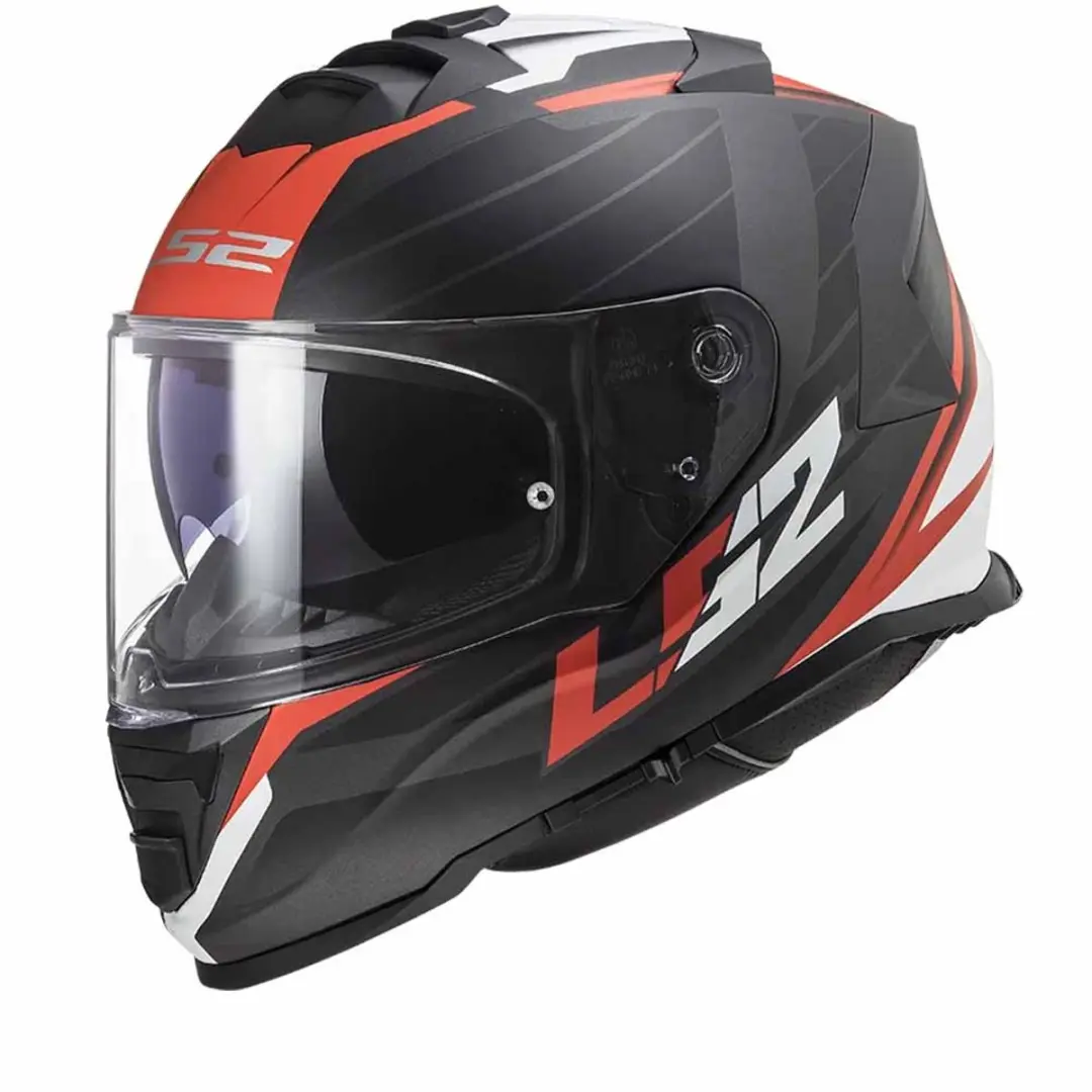 LS2 FF800 Storm II Nerve Mat Zwart Rood Integraalhelm