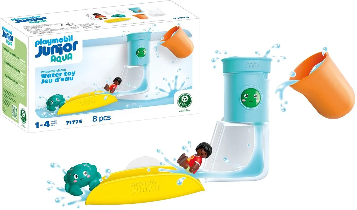 Playmobil Junior Aqua Waterval Tank met Glijbaan 71775 - Multicolor
