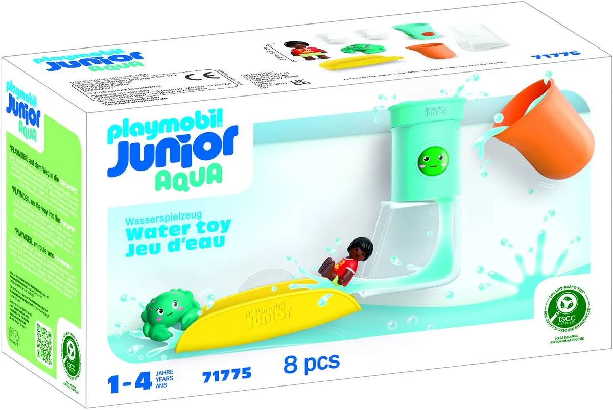 Playmobil Junior Aqua Waterval Tank met Glijbaan 71775 - Multicolor
