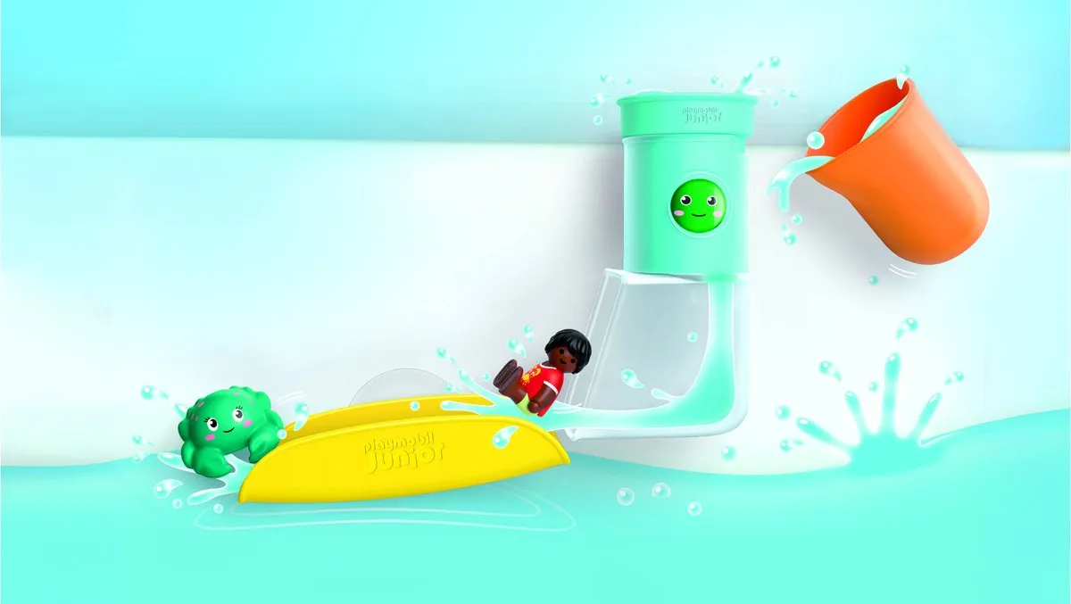 Playmobil Junior Aqua Waterval Tank met Glijbaan 71775 - Multicolor