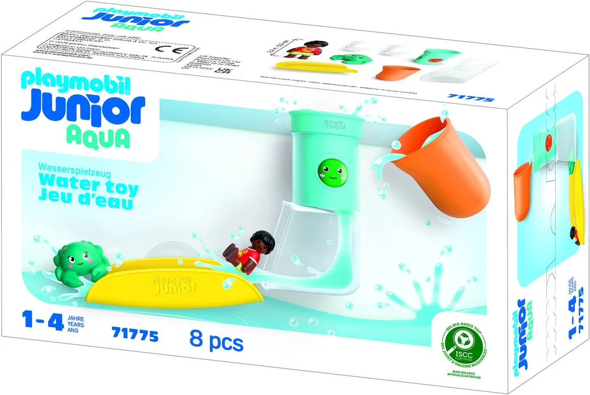Playmobil Junior Aqua Waterval Tank met Glijbaan 71775 - Multicolor