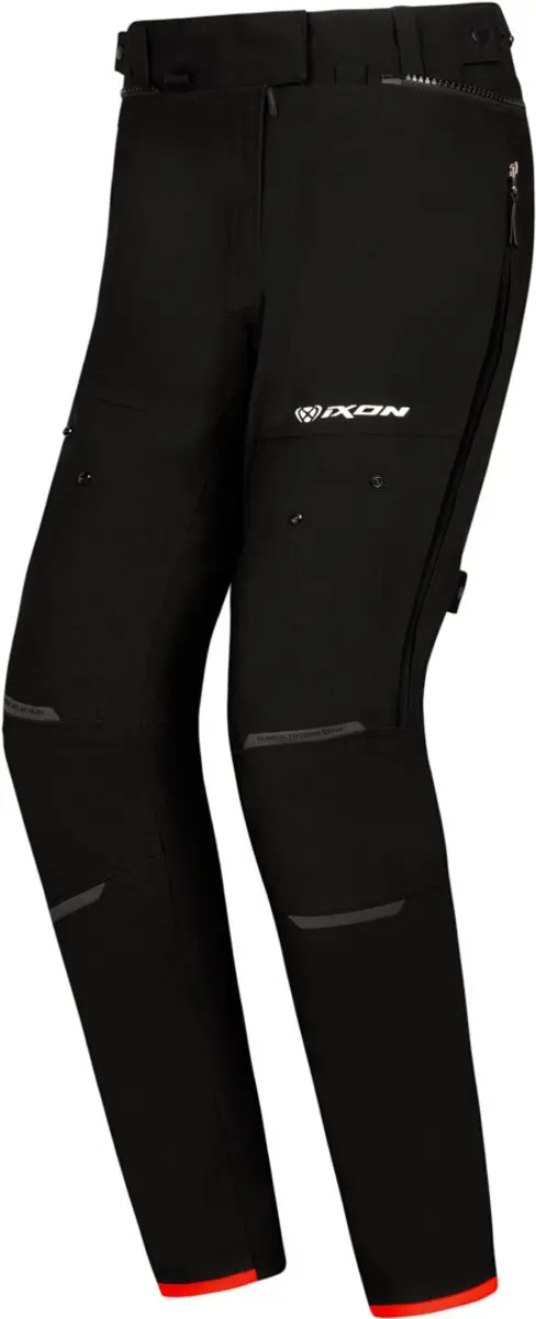 Ixon M-Skd PT Lady Zwart Bright Rood Waterdichte Dames Textiele Motorbroek