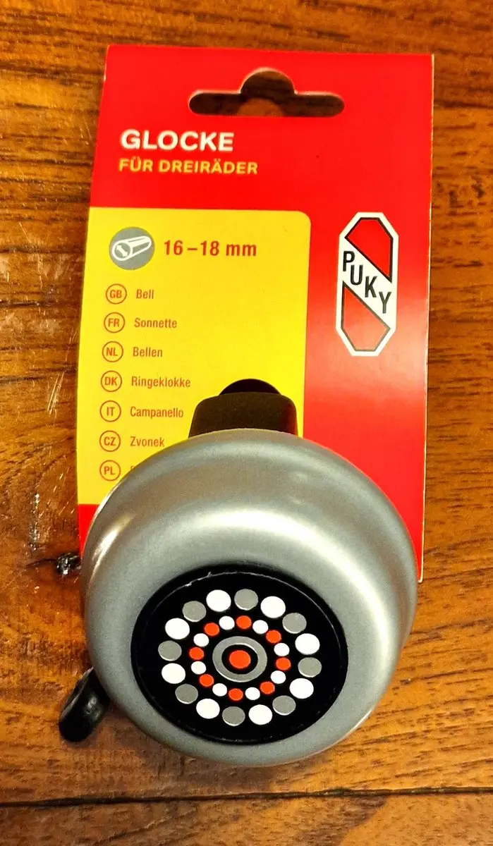 Bel Puky voor loopfiets en fiets zwart/grijs