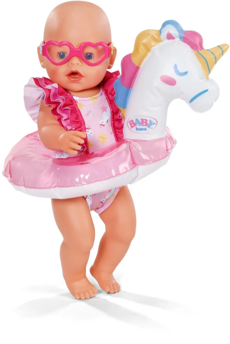 Baby Born Zwemset Eenhoorn 43cm - Rose - afbeelding 6 van 6