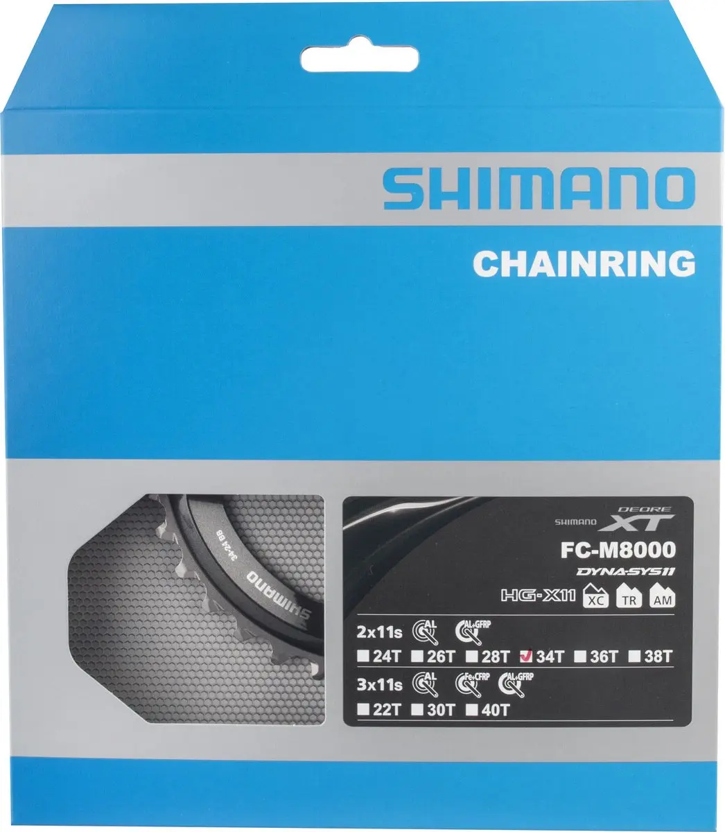 Shimano XT FC-M8000 Kettingblad 36T - 11 Versnellingen - Zwart