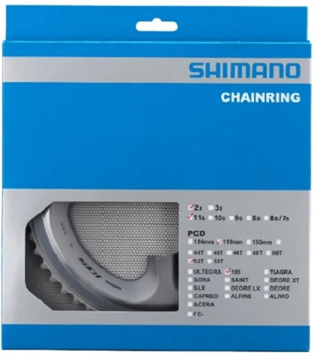 Shimano 105 FC-R7000 Kettingblad 52T - Zilver - afbeelding 3 van 4