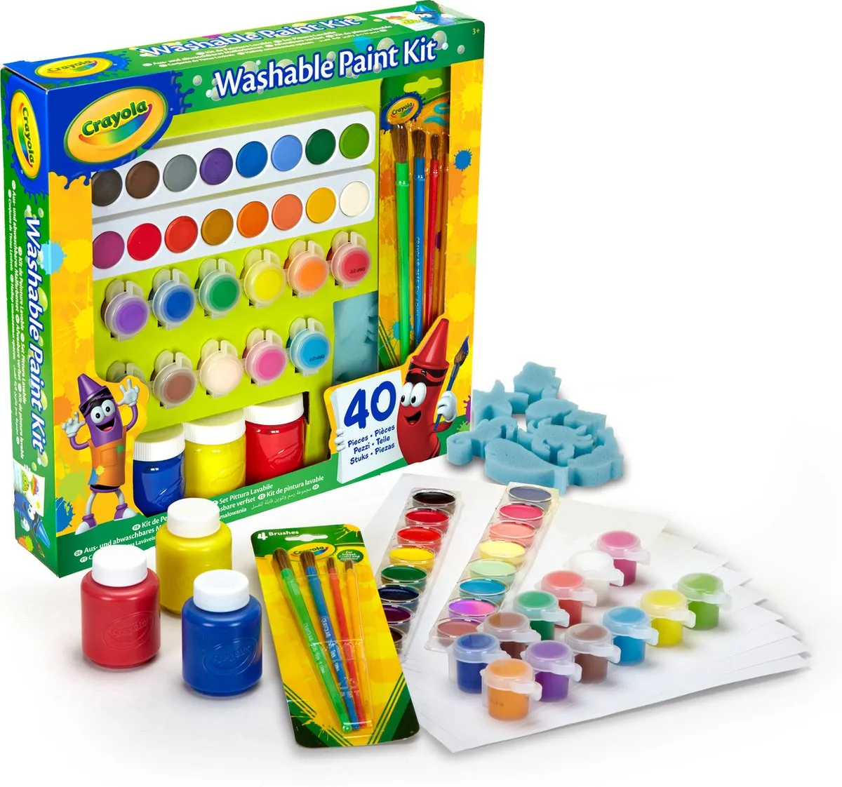 Crayola Wasbare Verf Hobbypakket - 40 Stuks - Veelkleurig