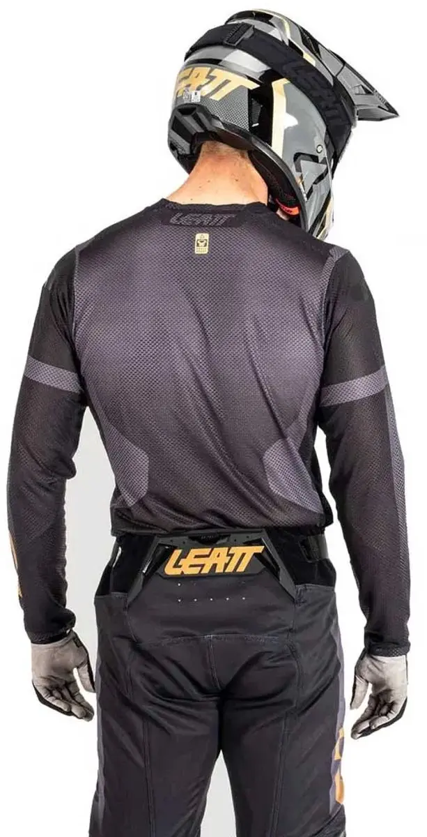 Leatt Moto 5.5 UltraWeld V25 Stealth Motocross Jersey - L - Zwart/Grijs - afbeelding 3 van 6