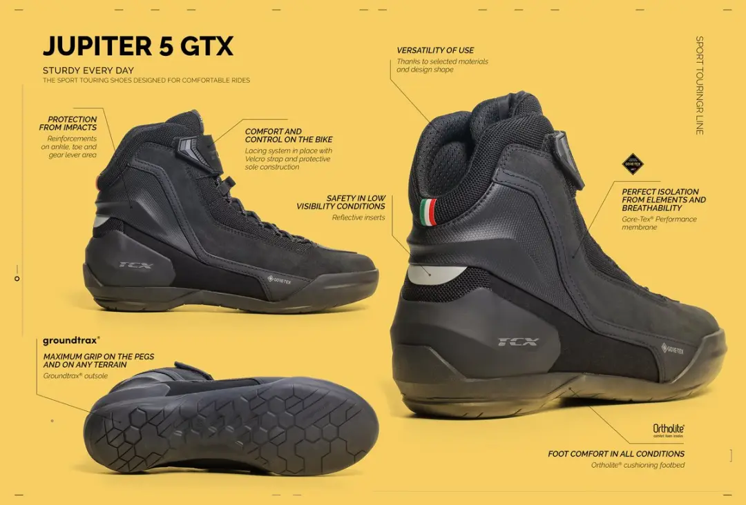TCX Jupiter 5 Gore-Tex Motorschoenen - Zwart - afbeelding 2 van 6