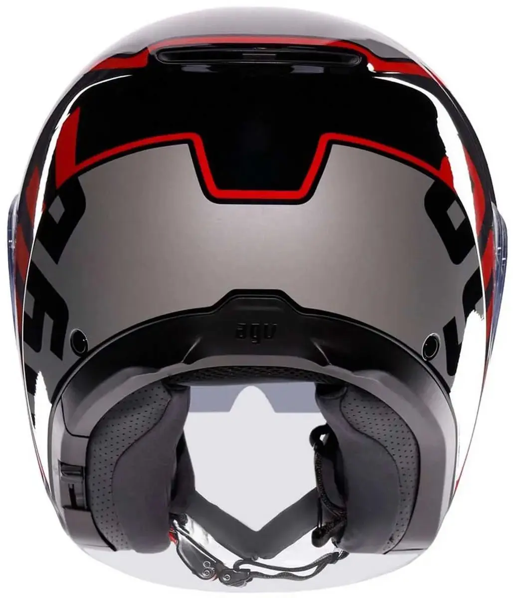 AGV Irides Valenza Jethelm - S - Zwart/Grijs/Rood