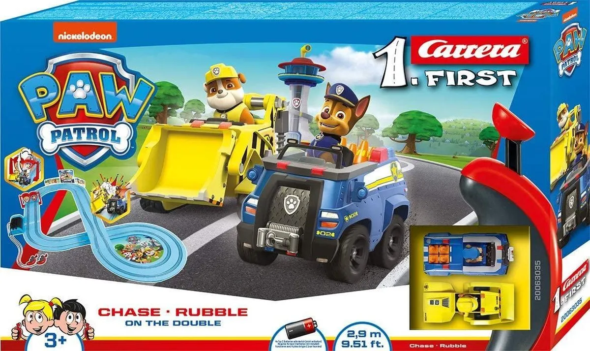 Carrera FIRST Racebaan Chase vs. Rubble CAR20063035 - 2,9m - Multi
