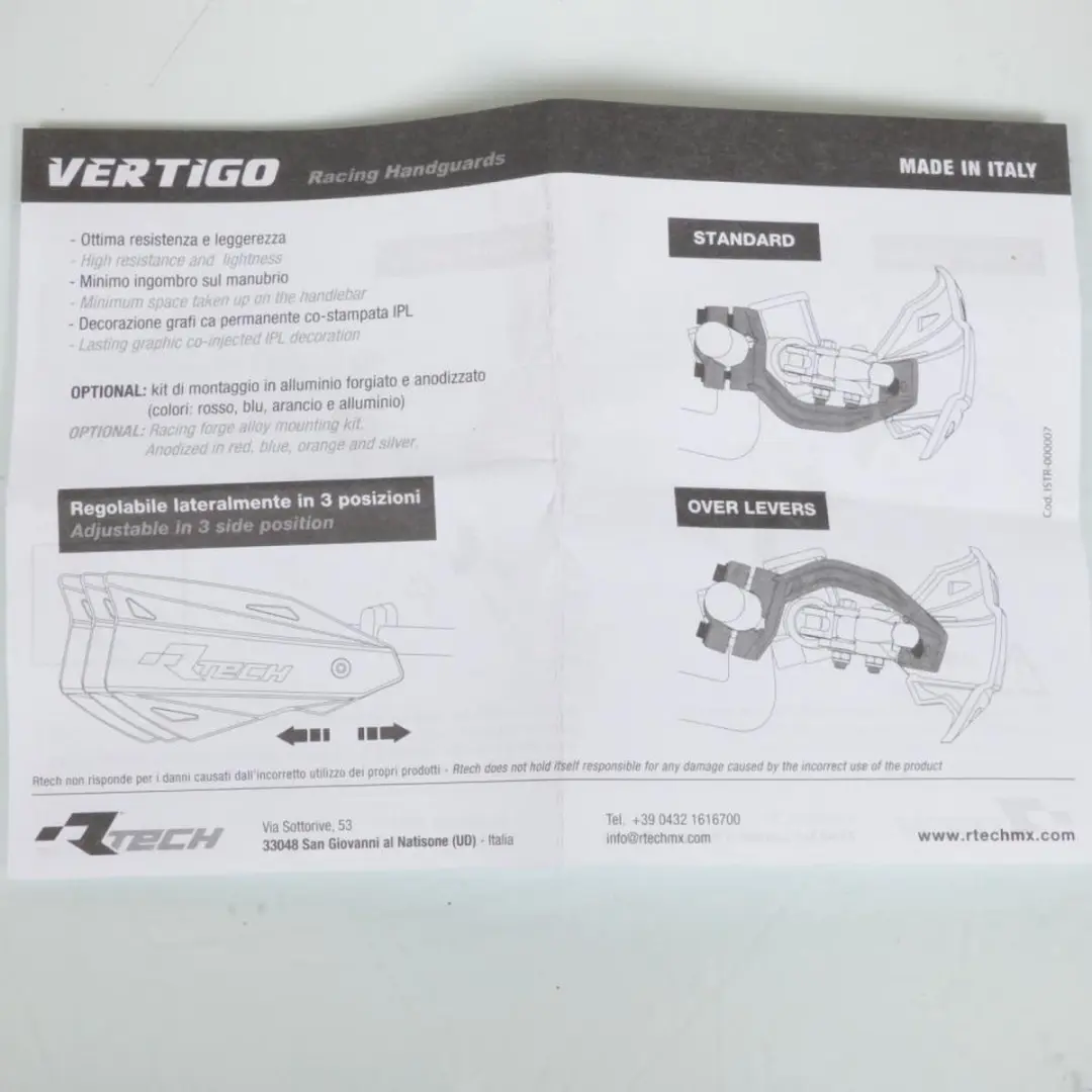 Racetech Vertigo Blue Handbeschermer - Yamaha