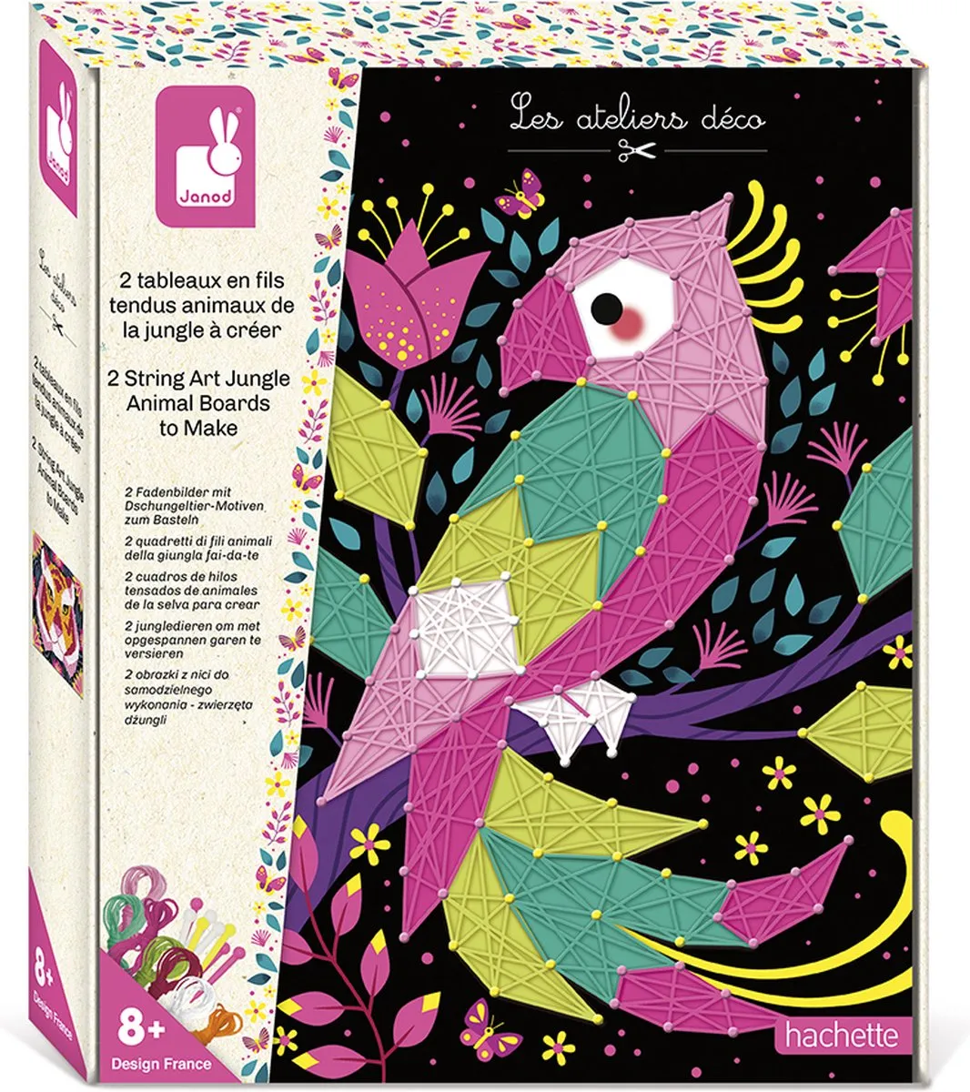 Janod String Art Jungle Dieren Knutselset - Multikleur