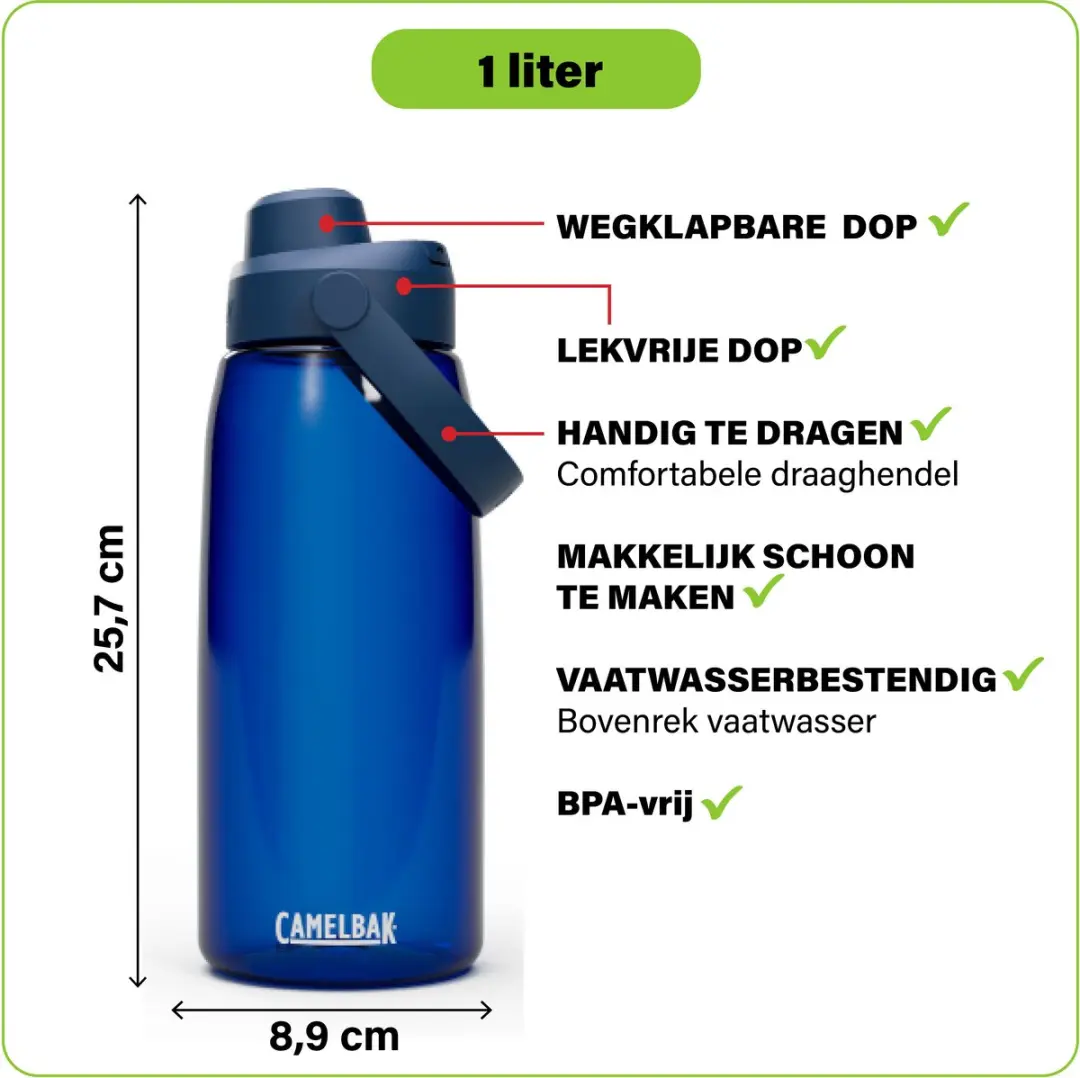 CamelBak Thrive Chug Drinkfles 1L - Blauw