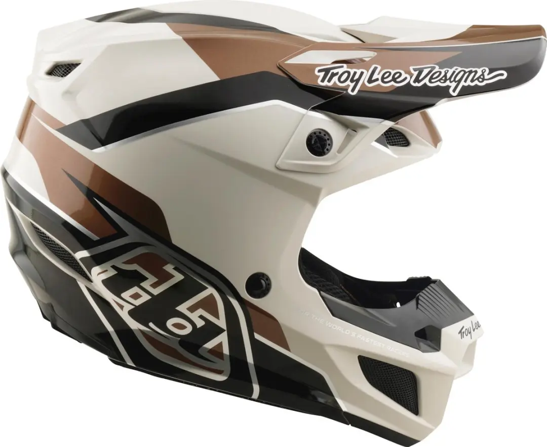 Troy Lee Designs SE5 Polycarb MIPS Motocrosshelm - S - Beige/Bruin