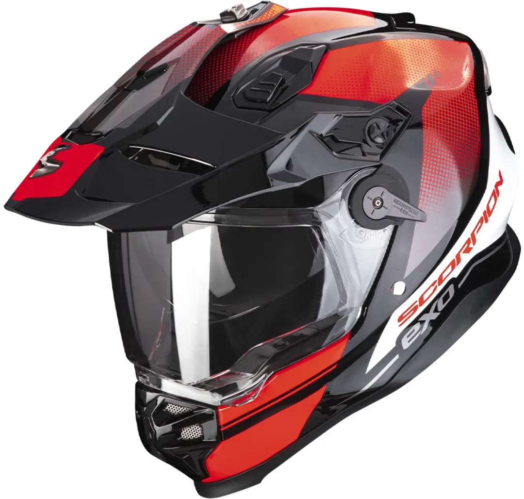 Scorpion ADF-9000 Air Trail Zwart Rood Adventure Helm