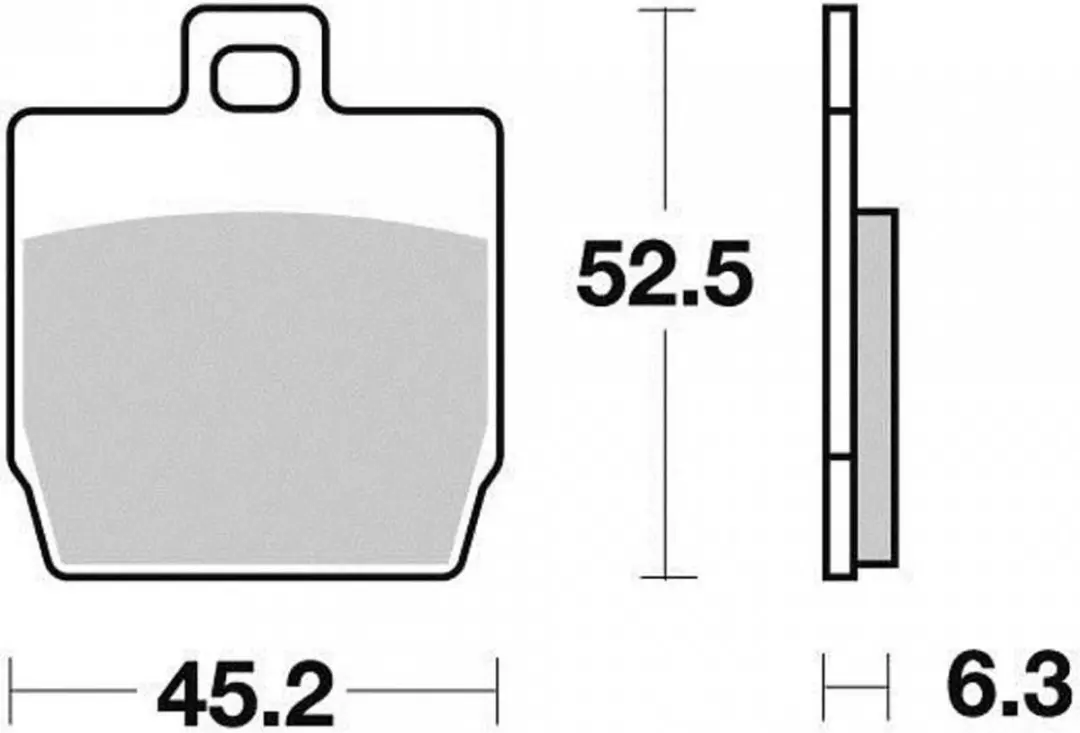 Malossi remblok voor Yamaha 50 Slider 2000 scooter 6215058BB / AV Gloednieuw