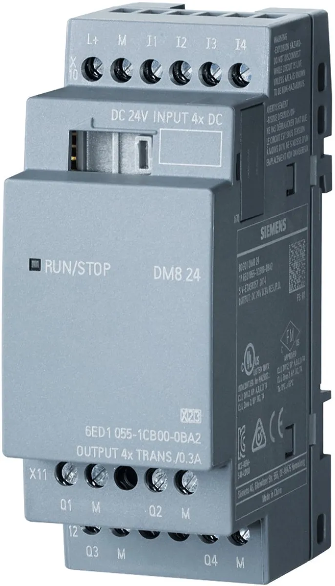 Siemens LOGO! DM8 24 0BA2 PLC-uitbreidingsmodule 24V/DC