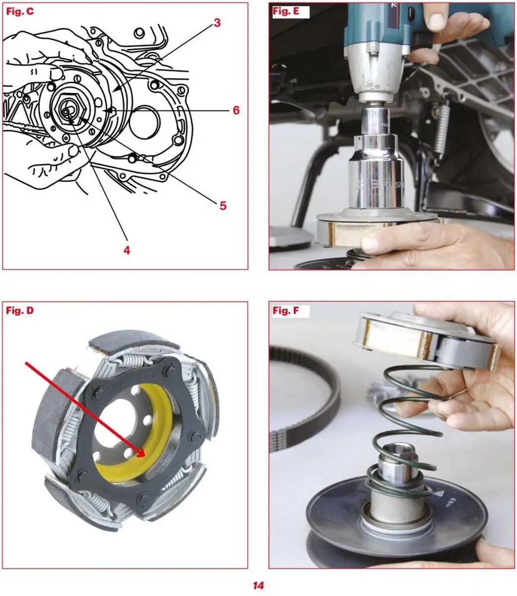Plateau d embrayage Malossi pour Scooter Piaggio 125 Vespa Sprint 4T 2015 à 202