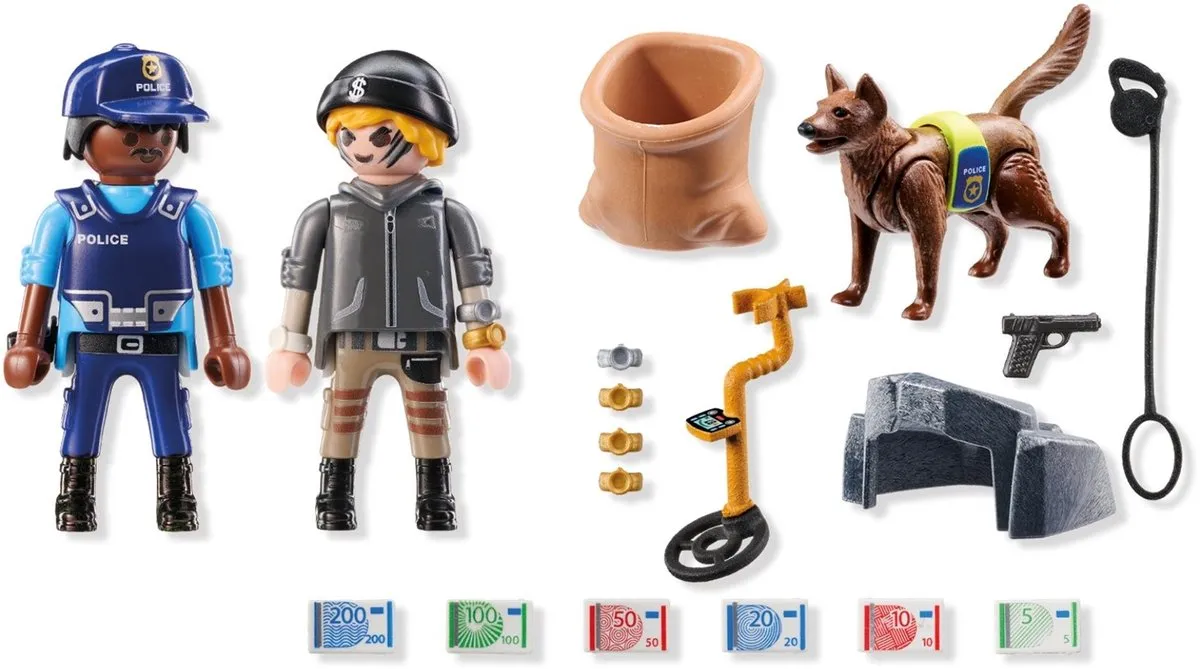 Playmobil Action Heroes Politiehond met boef 71731 - Multicolor