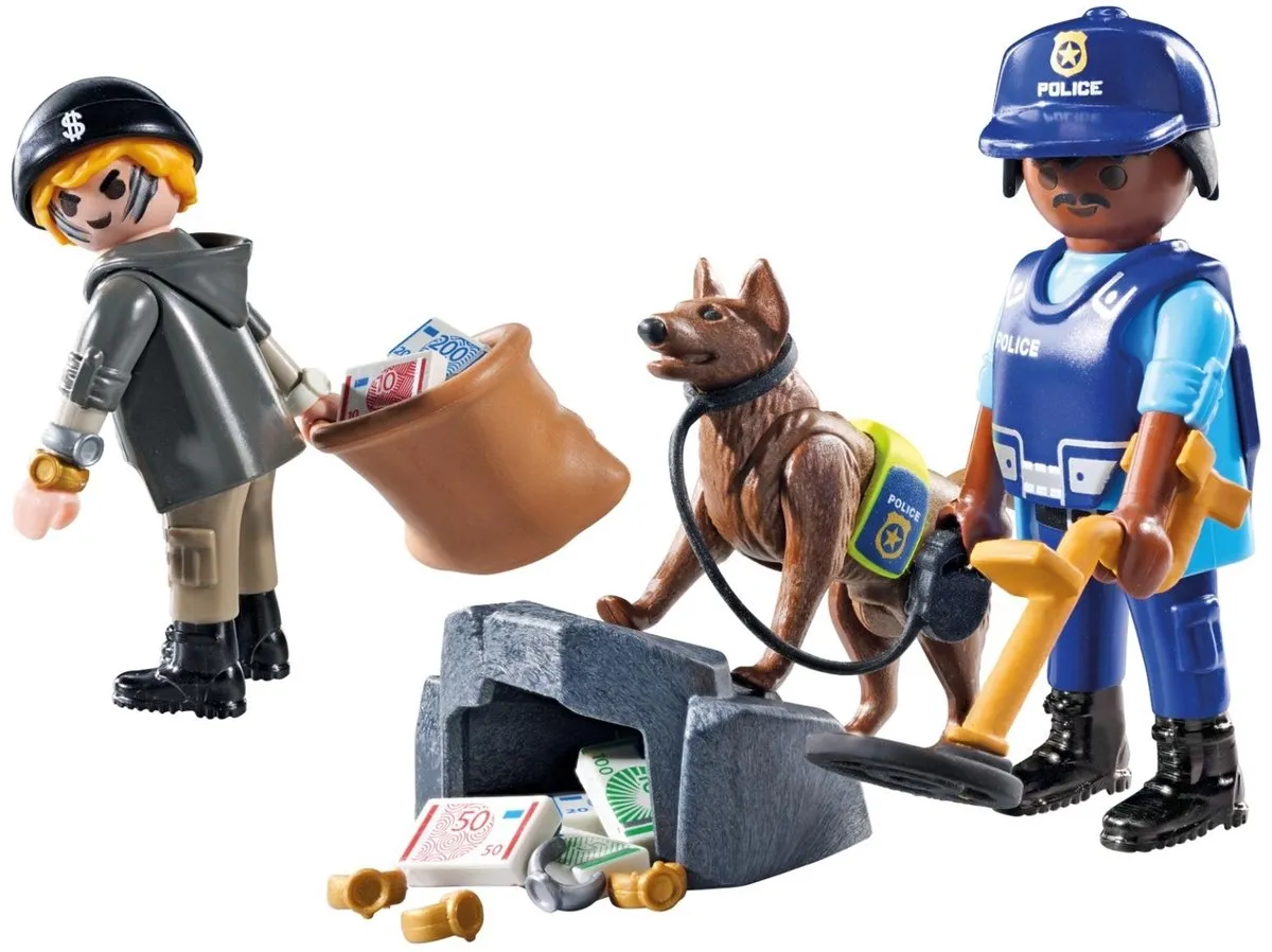 Playmobil Action Heroes Politiehond met boef 71731 - Multicolor