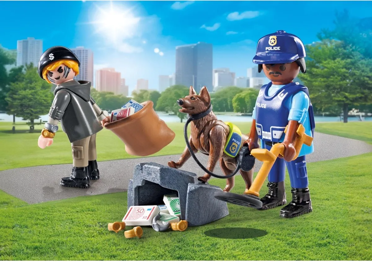 Playmobil Action Heroes Politiehond met boef 71731 - Multicolor