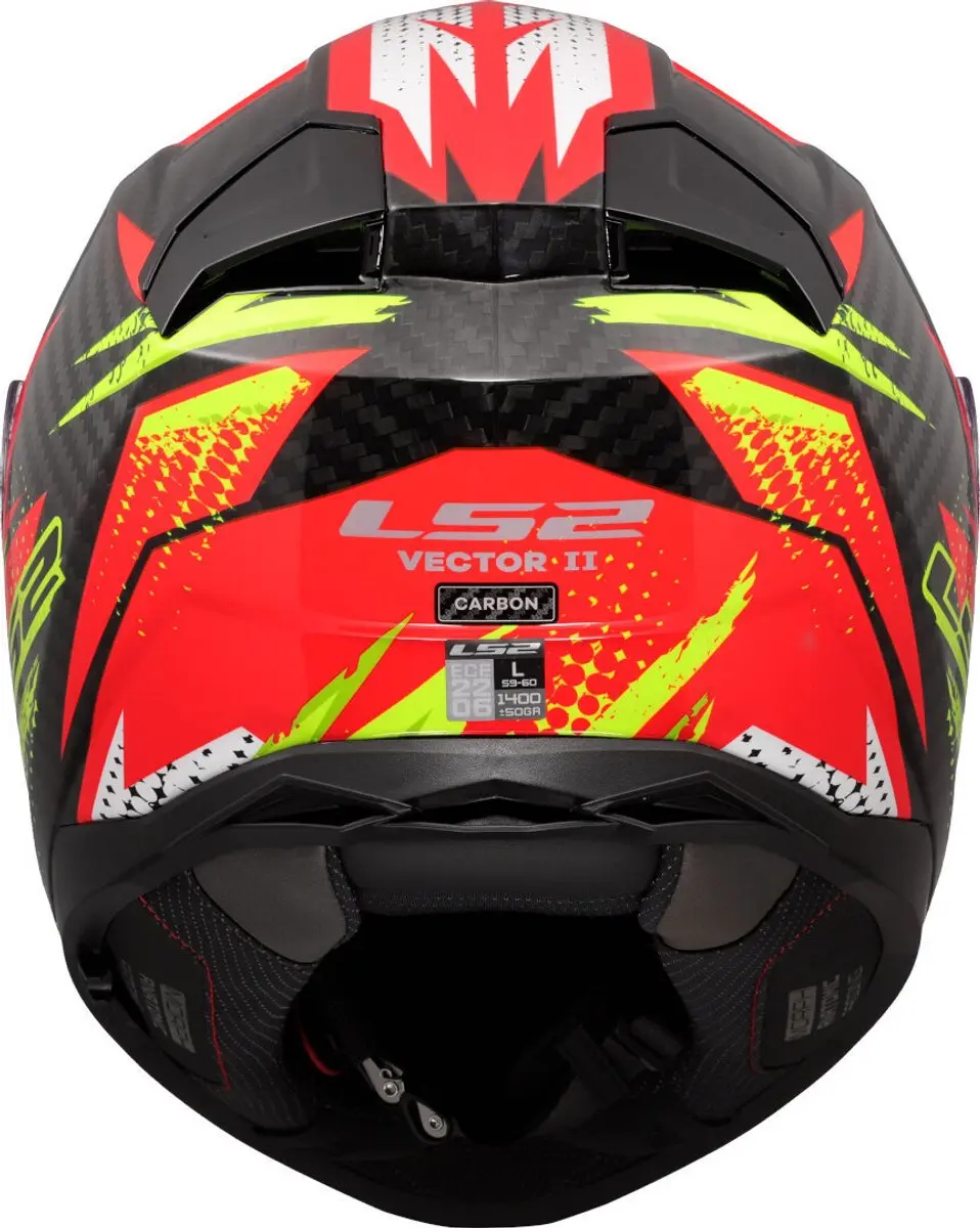 LS2 FF811 Vector II C Tantic Helm - XXL - Fluoriserend geel/Rood
