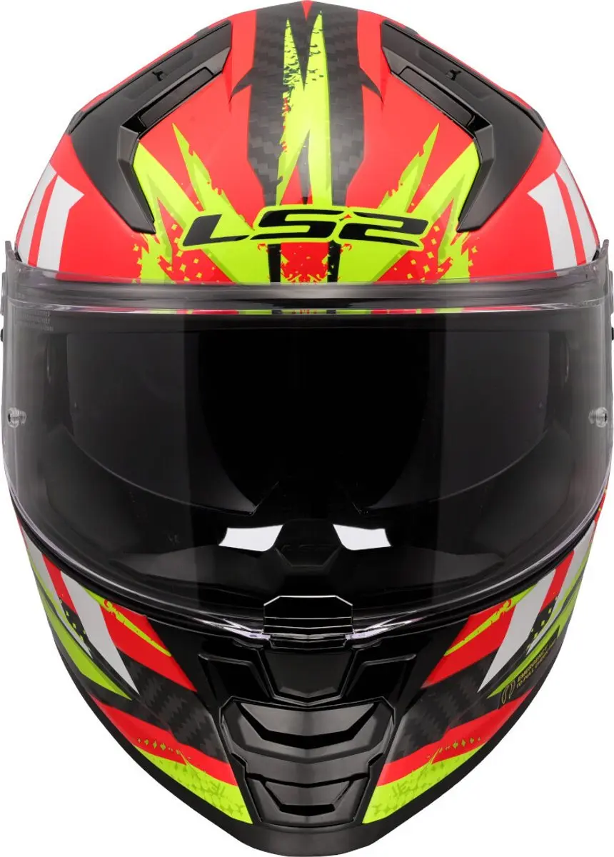LS2 FF811 Vector II C Tantic Helm - XXL - Fluoriserend geel/Rood