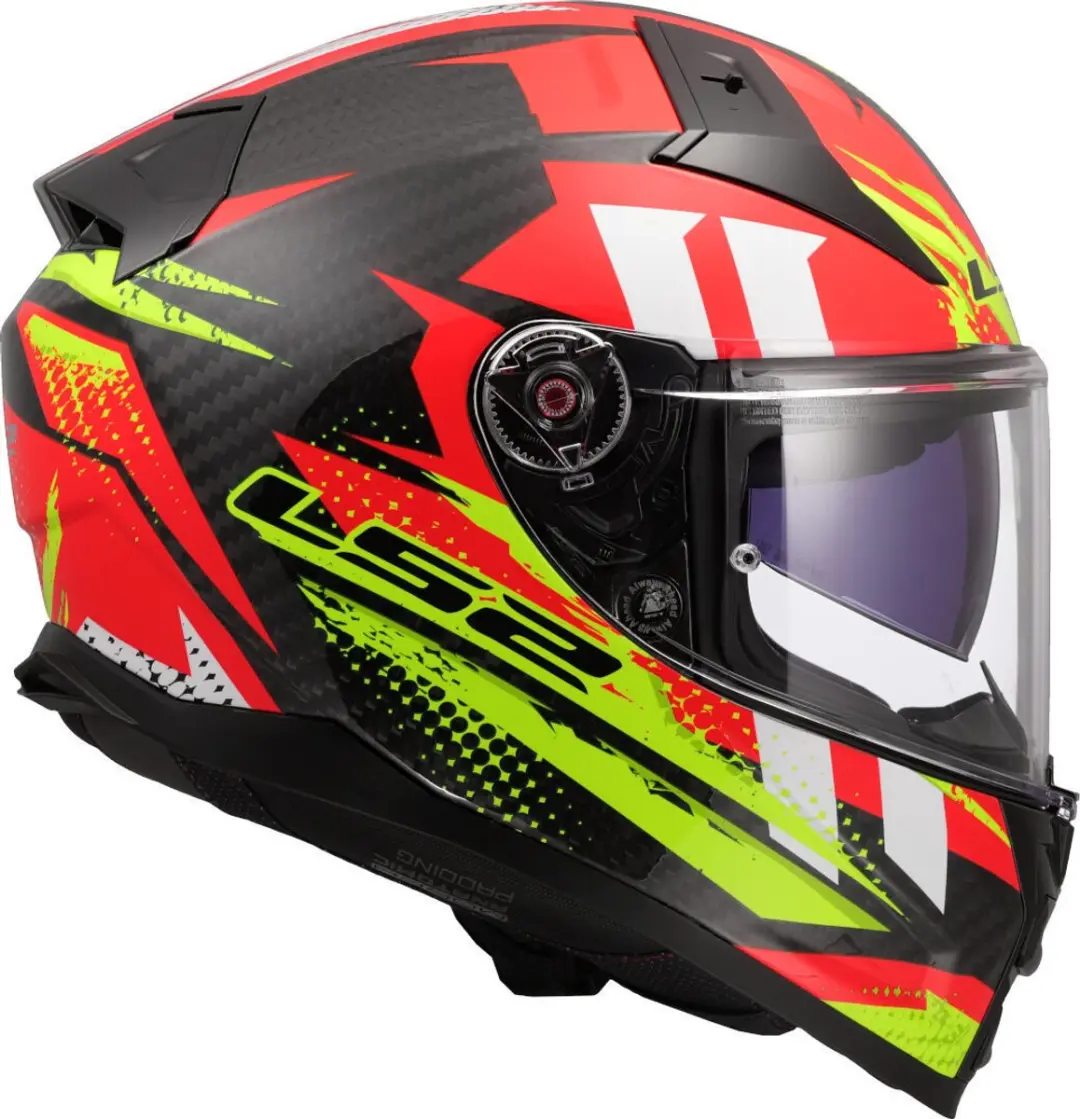 LS2 FF811 Vector II C Tantic Helm - XXL - Fluoriserend geel/Rood
