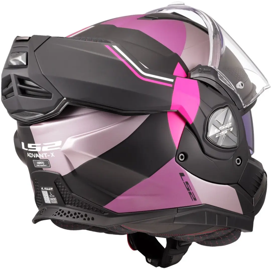 LS2 FF901 Advant X Systeemhelm - M - Grijs/Roze/Paars