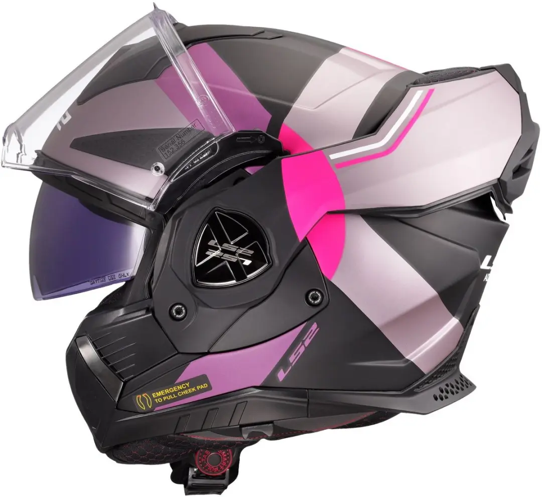 LS2 FF901 Advant X Systeemhelm - M - Grijs/Roze/Paars