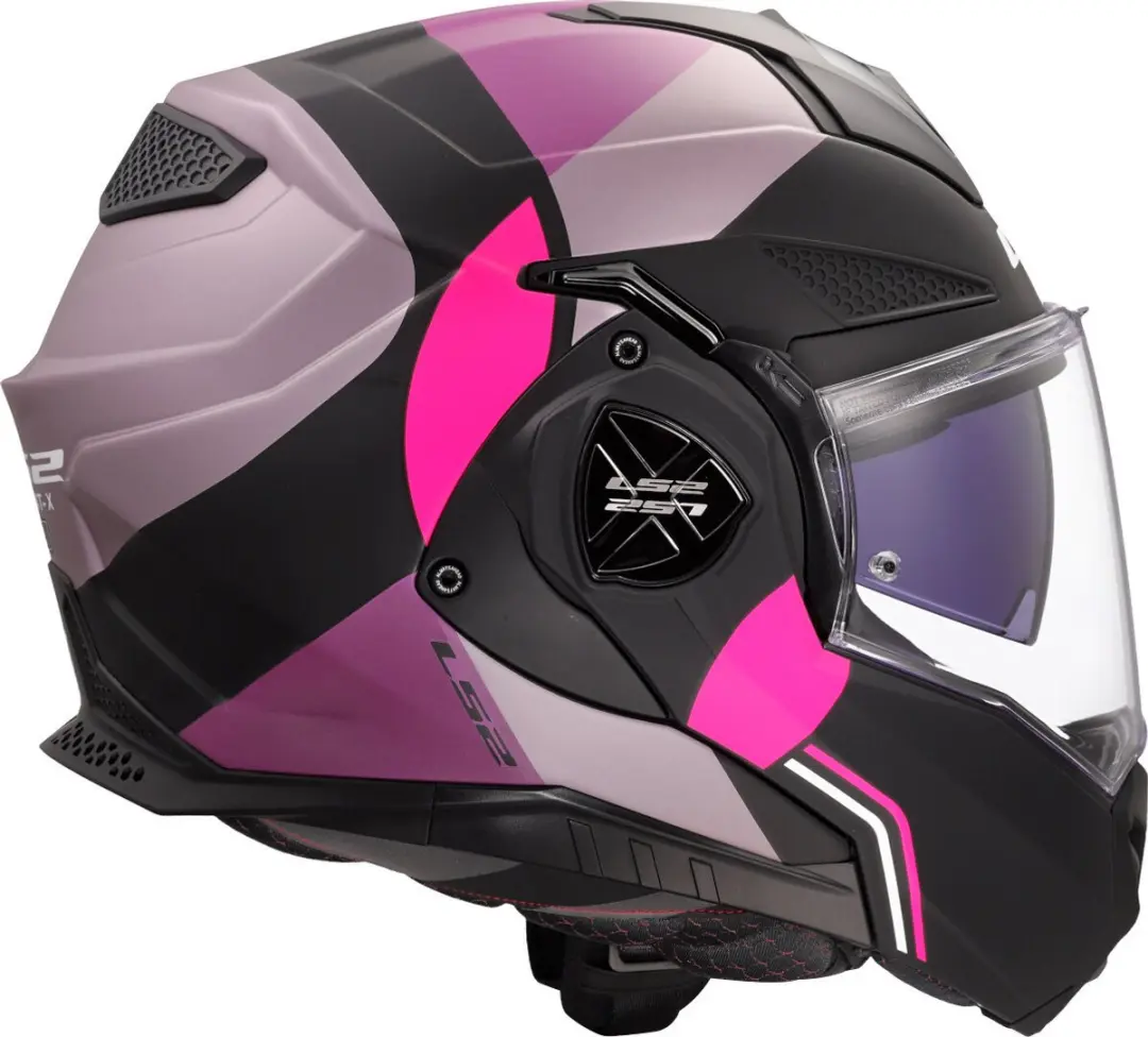 LS2 FF901 Advant X Systeemhelm - M - Grijs/Roze/Paars