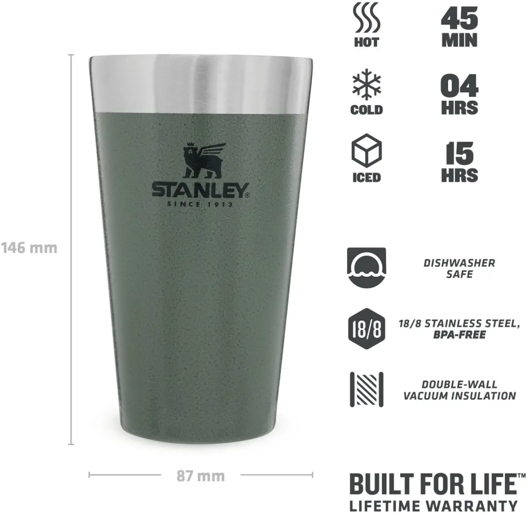 Stanley Adventure Stacking Beer Pint 0.47L - Hammertone Green