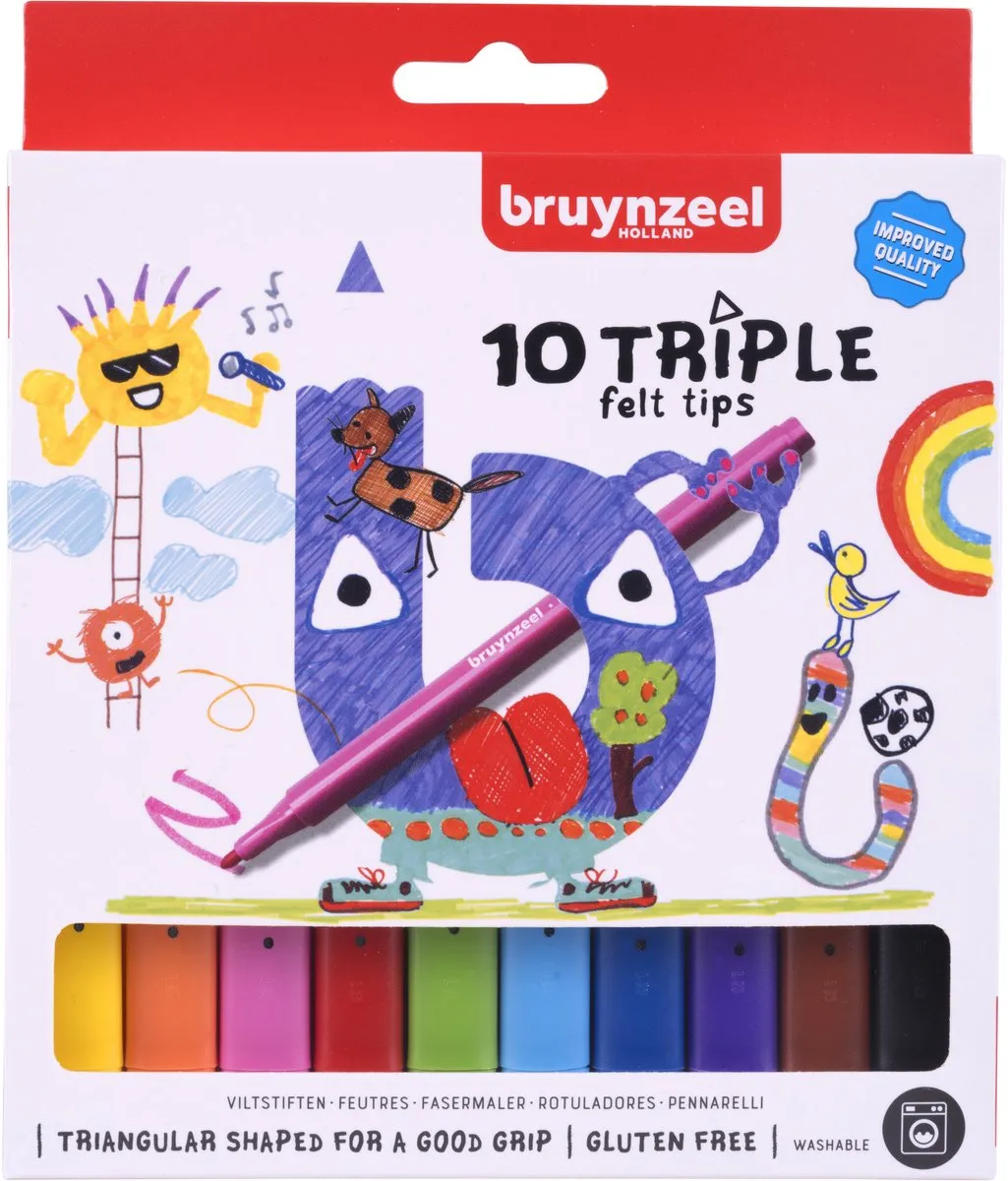 BRUYNZEEL Kids Triple Viltstiften