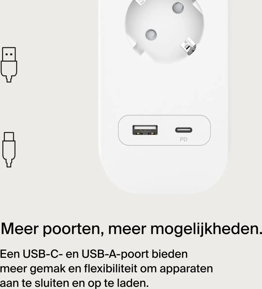 Belkin Spanningsbeveiliger 4 Stopcontacten Wit 2M - USB-C+USB-A - afbeelding 6 van 6