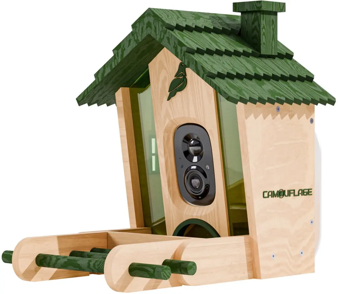 Camouflage EZ Birdspot Vogelhuisje met AI Wildcamera