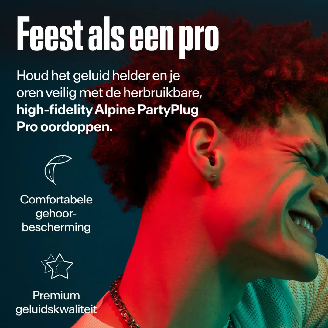 Alpine PartyPlug Pro Oordopjes - 21dB - Zwart
