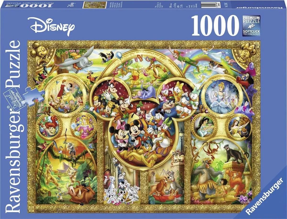 Ravensburger Disney Mooiste Thema's Legpuzzel 1000 Stuks - Multicolor