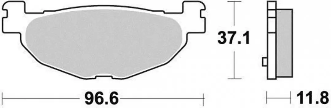 Plaquette de frein Malossi pour Scooter Yamaha 500 T-Max 2004 à 2011 6215026BS