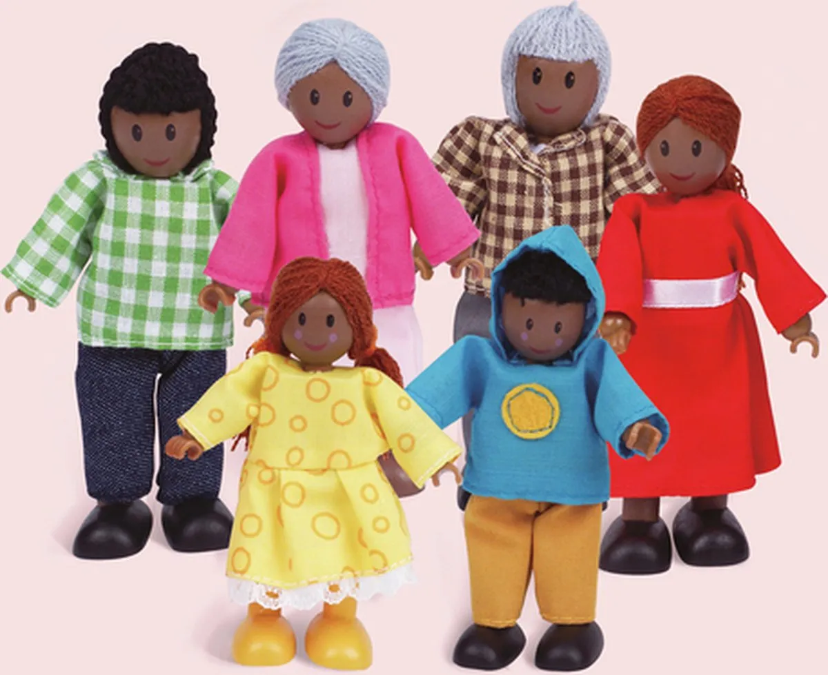 Hape Poppenfamilie 6 Stuks