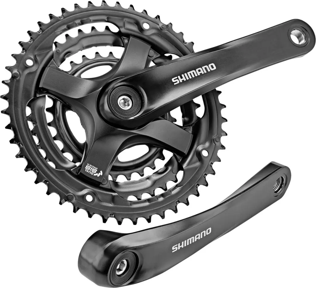 Shimano Tourney FC-TY501 Crankstel 8-speed - 48/38/28T - 170mm - Zwart - afbeelding 5 van 6