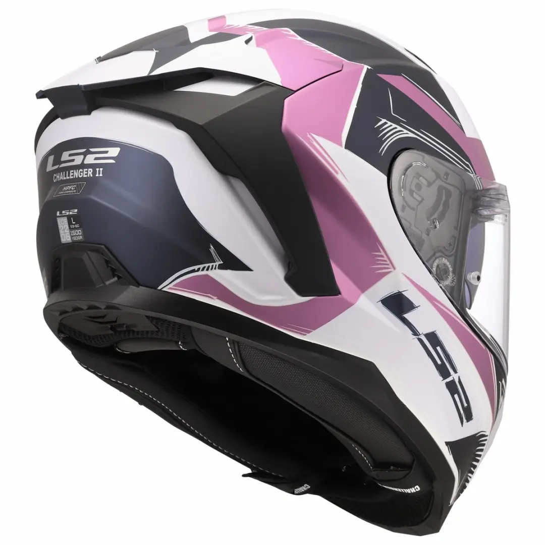 LS2 Challenger II FF817 Helm - Paars/Rozewit 3XL
