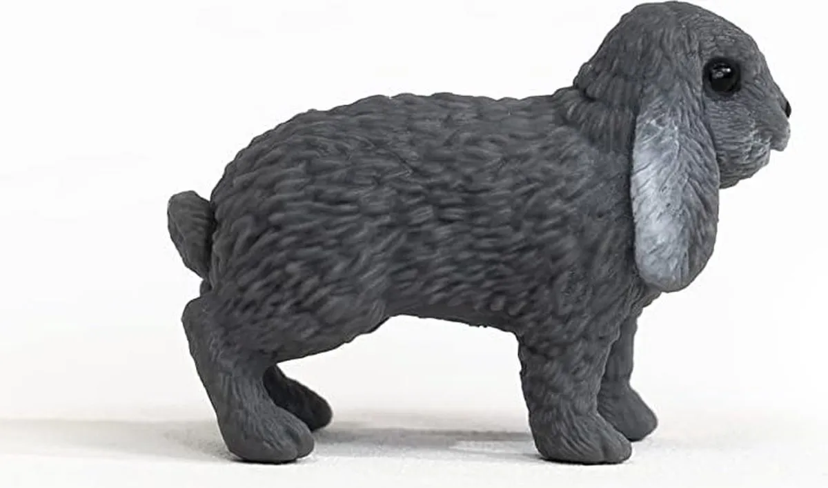 Schleich Farm World Hangoorkonijn 13935 - Grijs