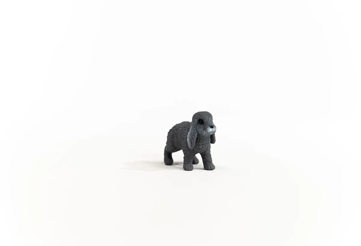Schleich Farm World Hangoorkonijn 13935 - Grijs - afbeelding 6 van 6
