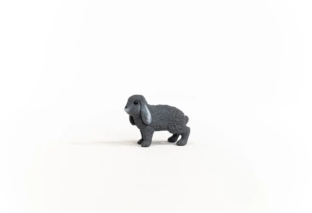Schleich Farm World Hangoorkonijn 13935 - Grijs