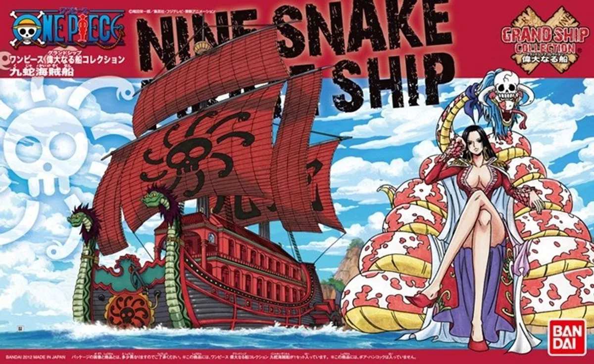 Bandai One Piece Grand Ship Collection Kuja Pirates Ship - Modelbouwpakket - Zwart/Rood