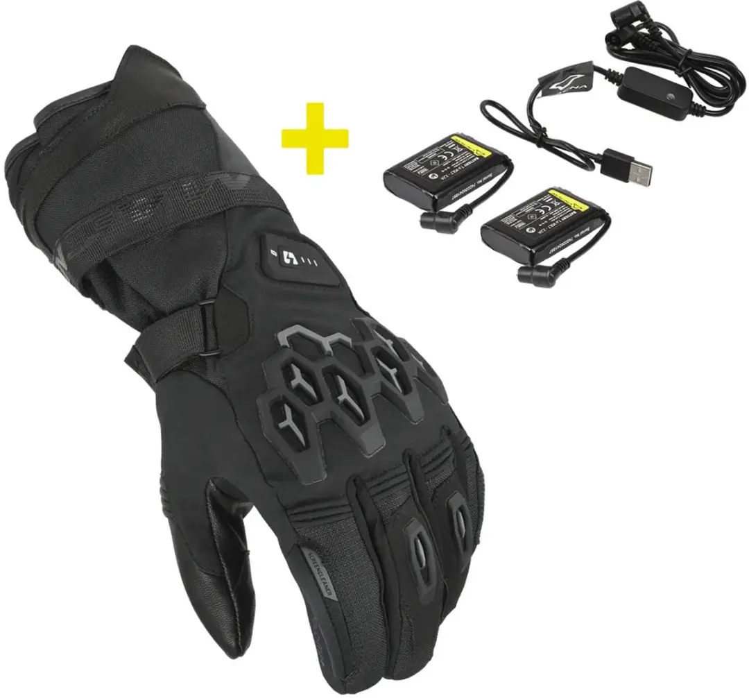 Macna Rafino RTX Kit waterdichte verwarmbare Winter Motocycle Handschoen + 7,4V